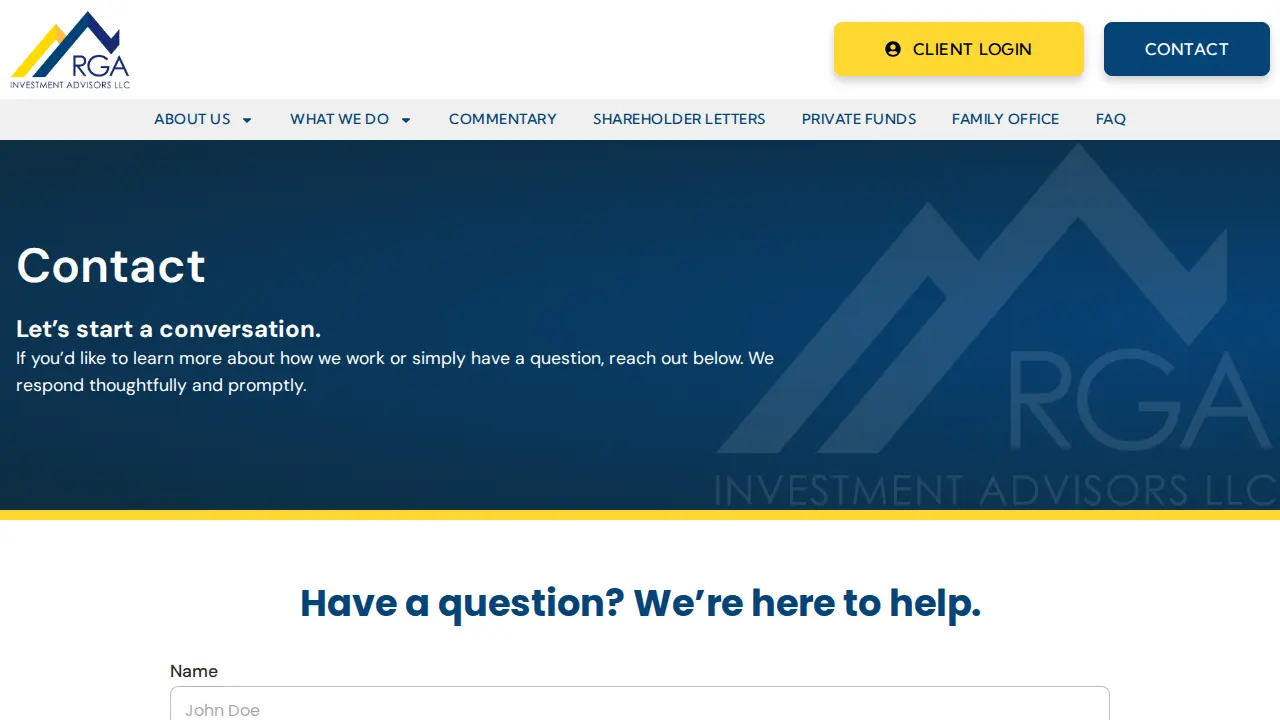 RGA Investment Advisors LLC page