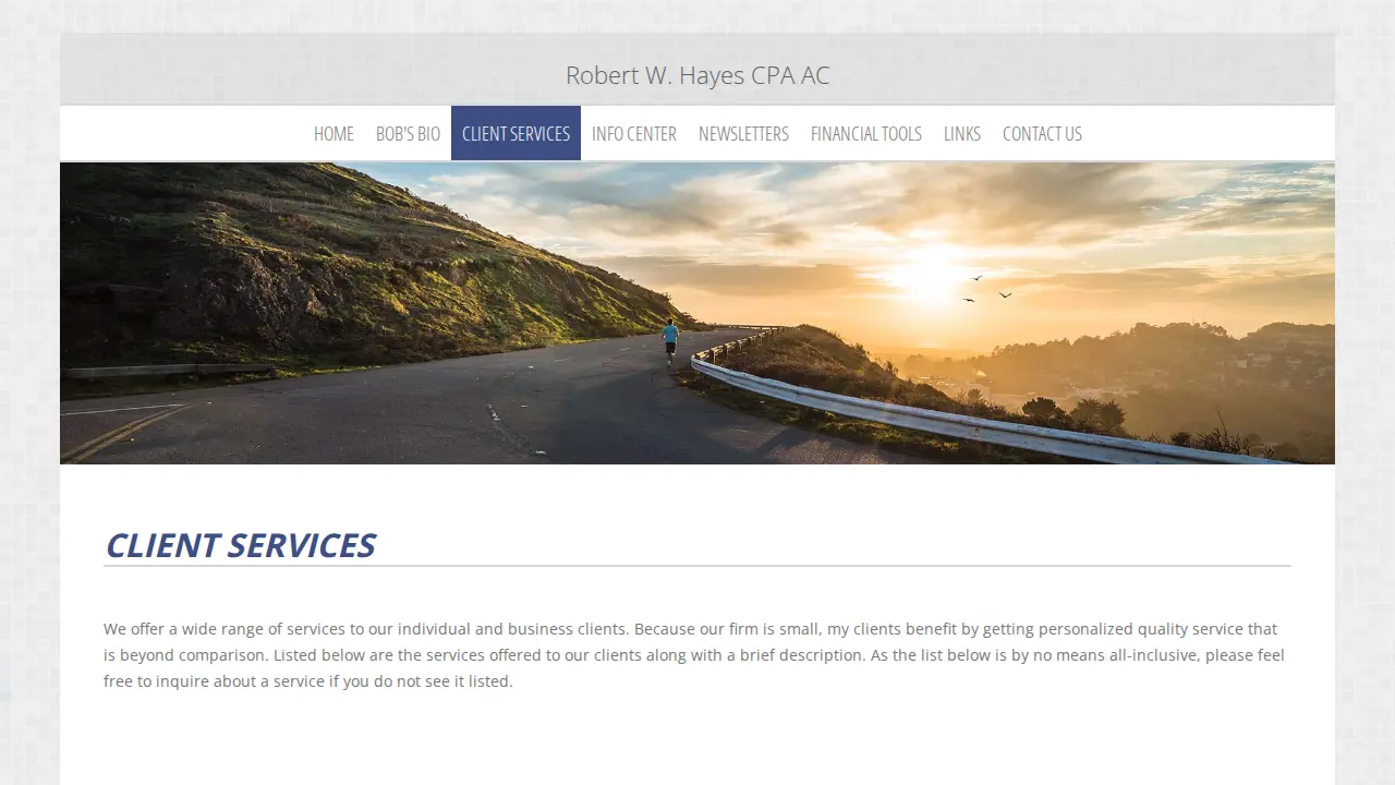 Robert W. Hayes, CPA page