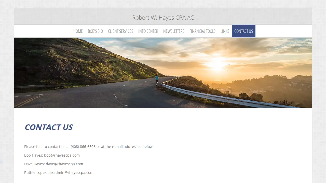Robert W. Hayes, CPA page