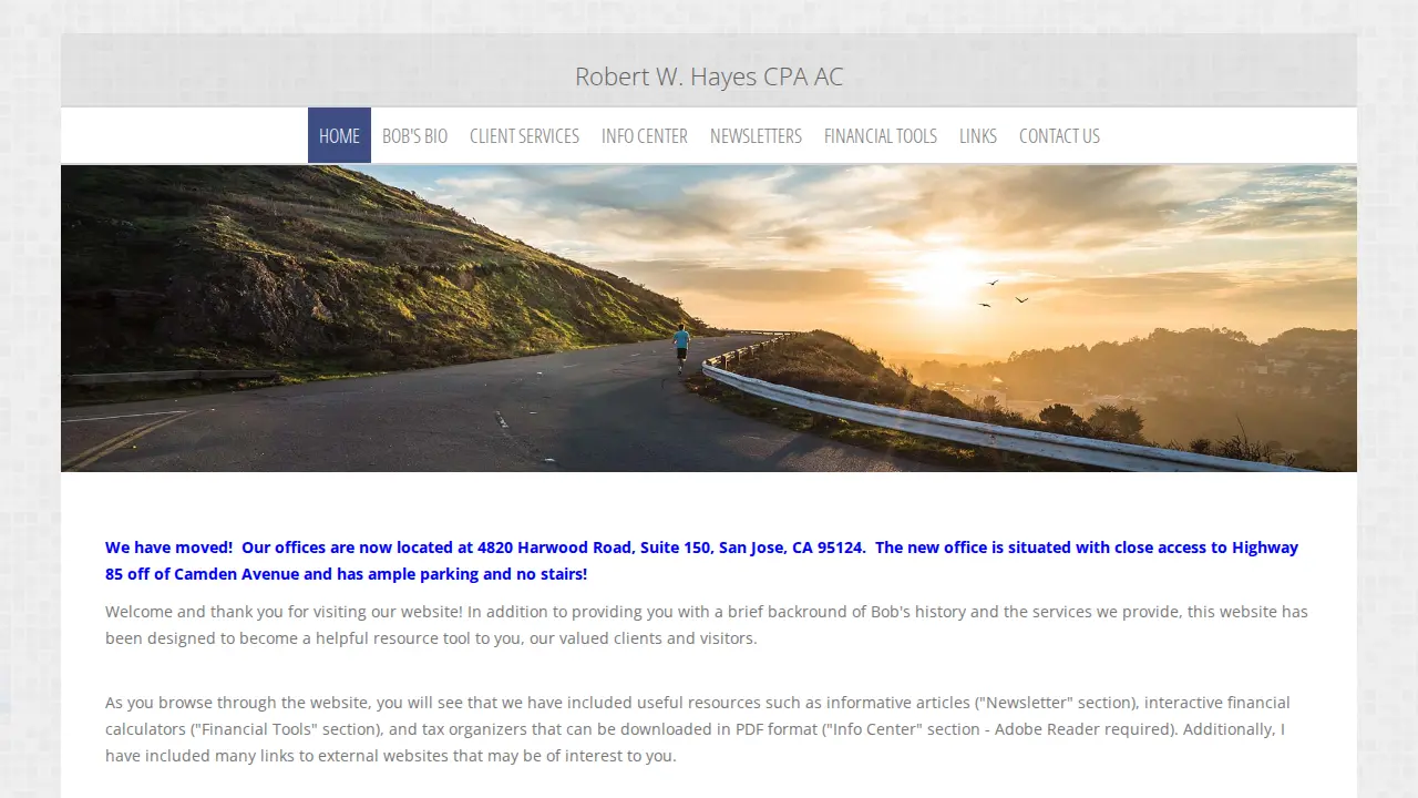 Robert W. Hayes, CPA page