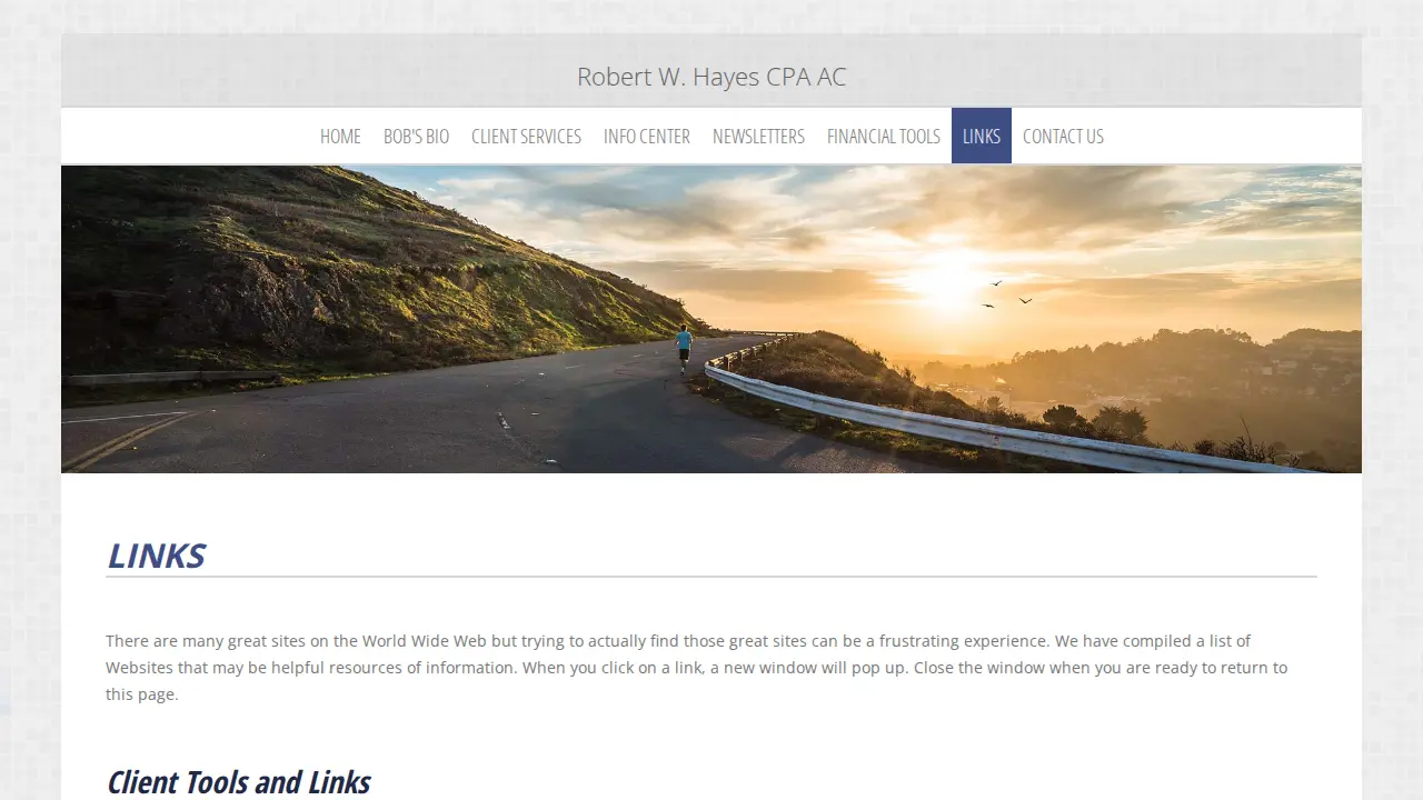 Robert W. Hayes, CPA page