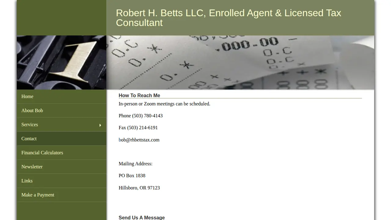 Robert H Betts LLC LTC page