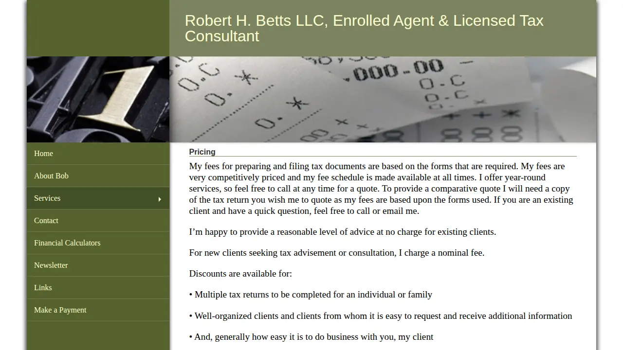 Robert H Betts LLC LTC page