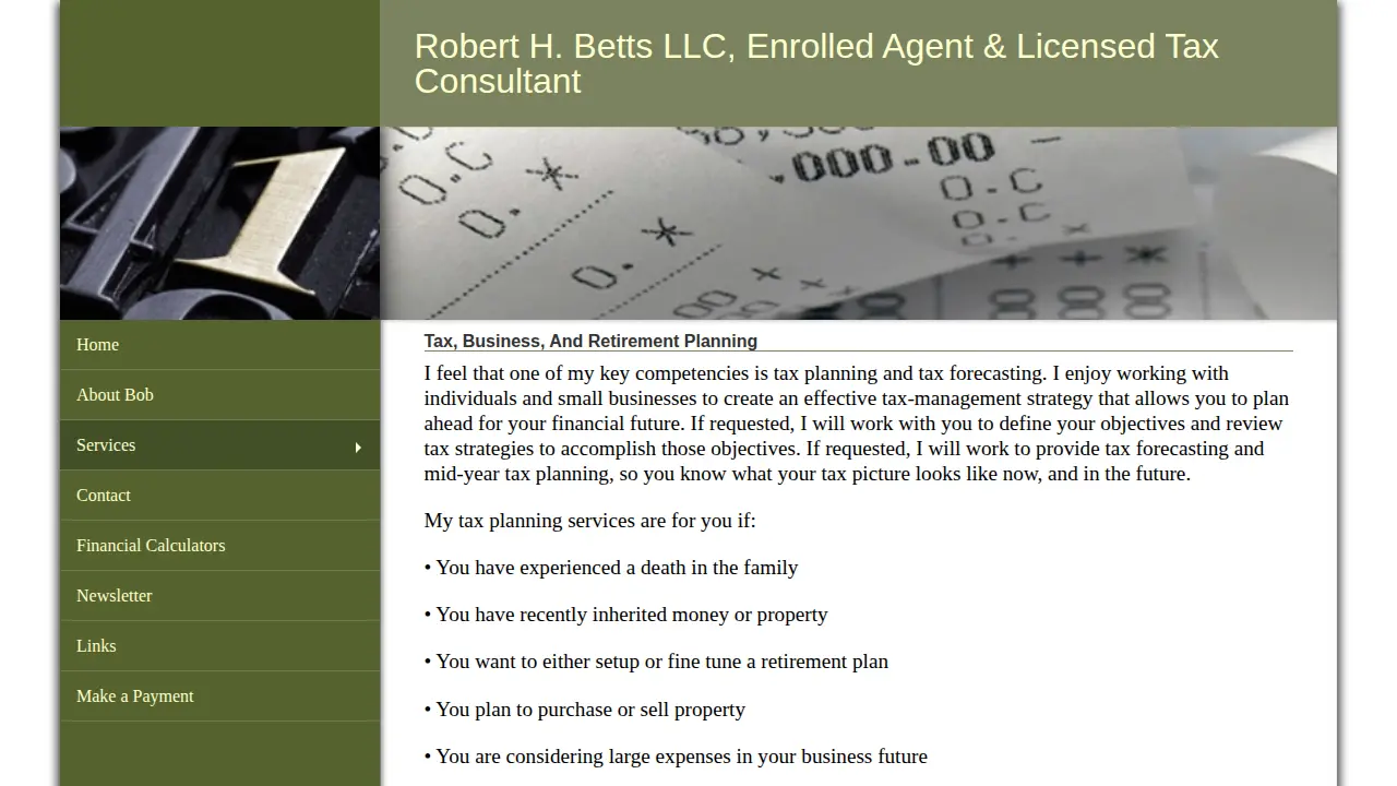 Robert H Betts LLC LTC page