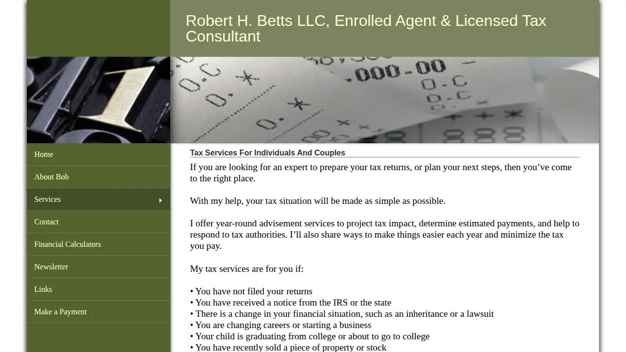 Robert H Betts LLC LTC page