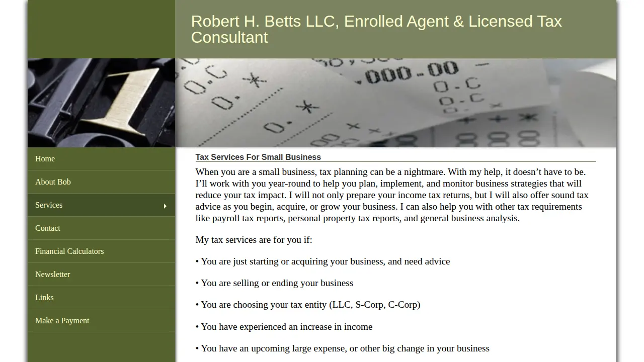 Robert H Betts LLC LTC page