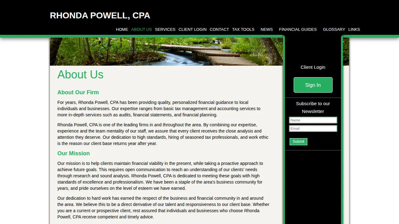 Rhonda Powell CPA page
