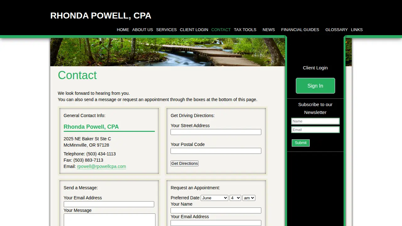 Rhonda Powell CPA page