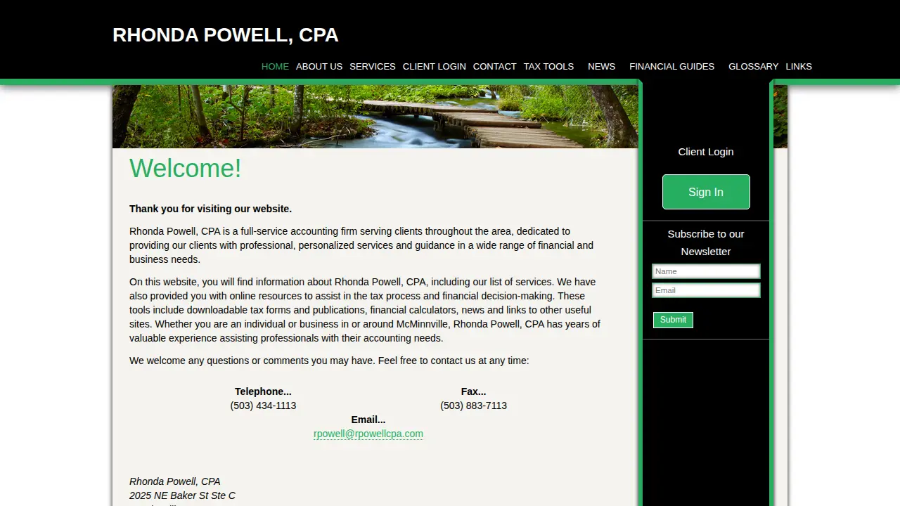 Rhonda Powell CPA page