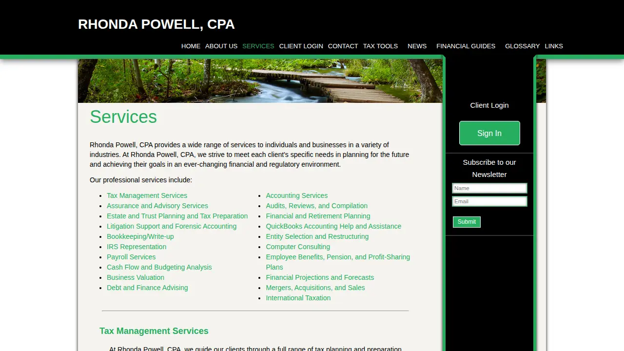 Rhonda Powell CPA page