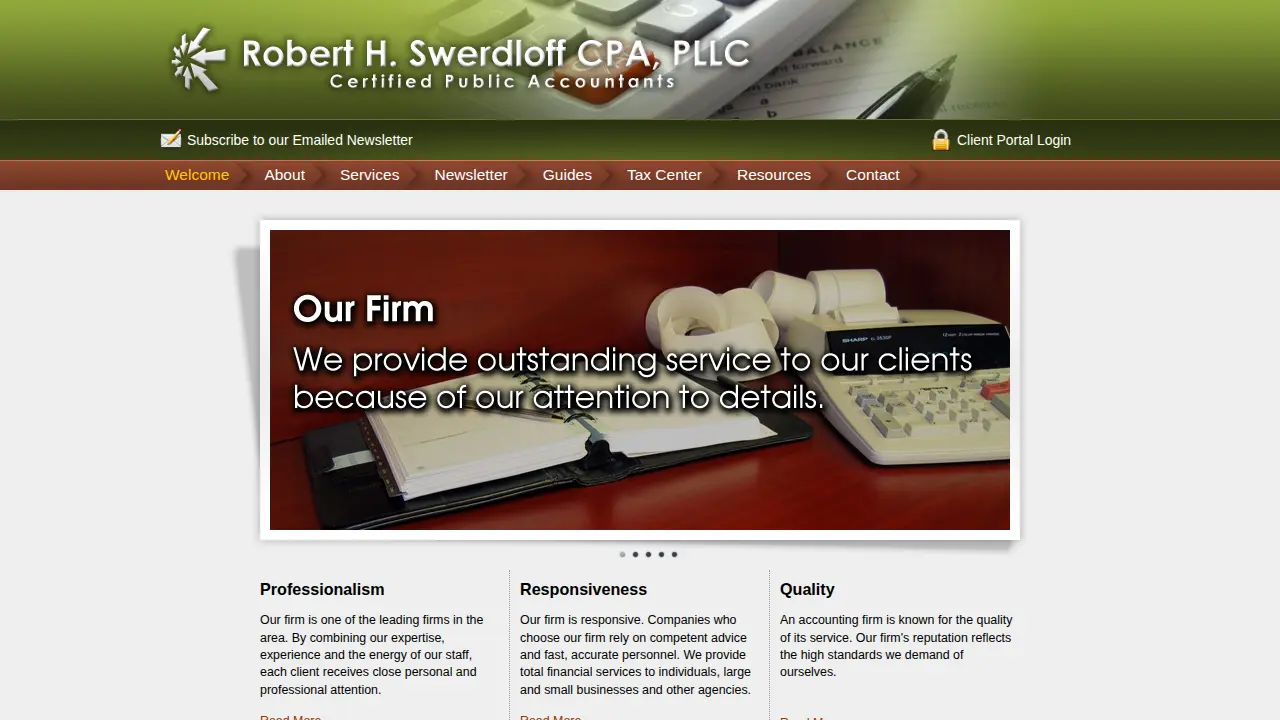 Robert H Swerdloff CPA PLLC page