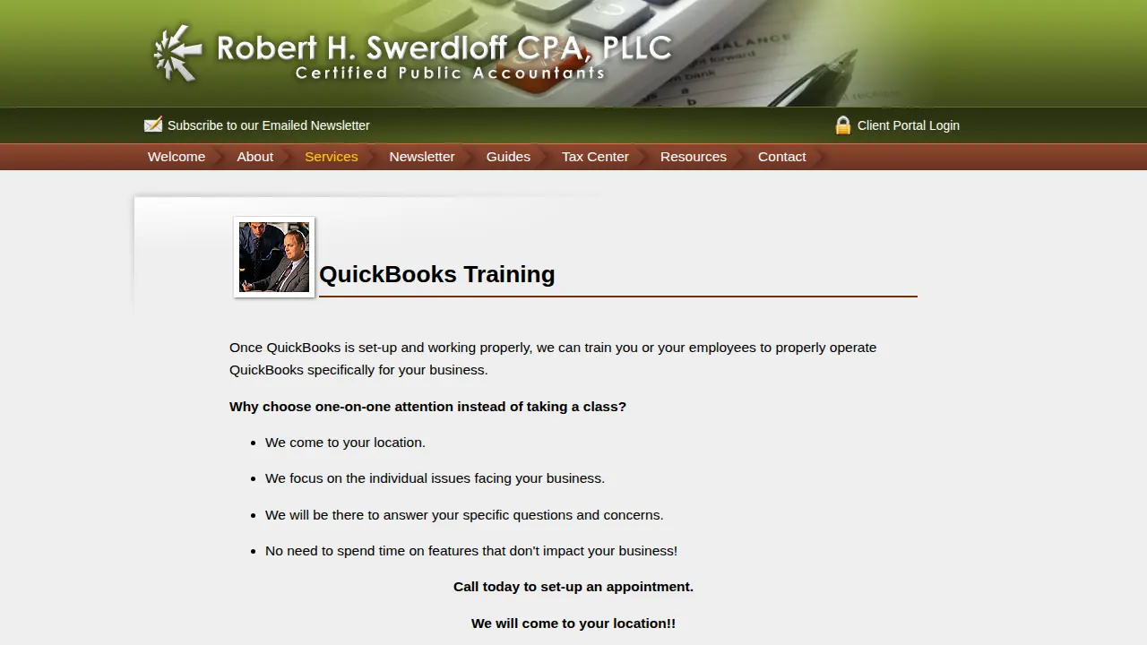 Robert H Swerdloff CPA PLLC page
