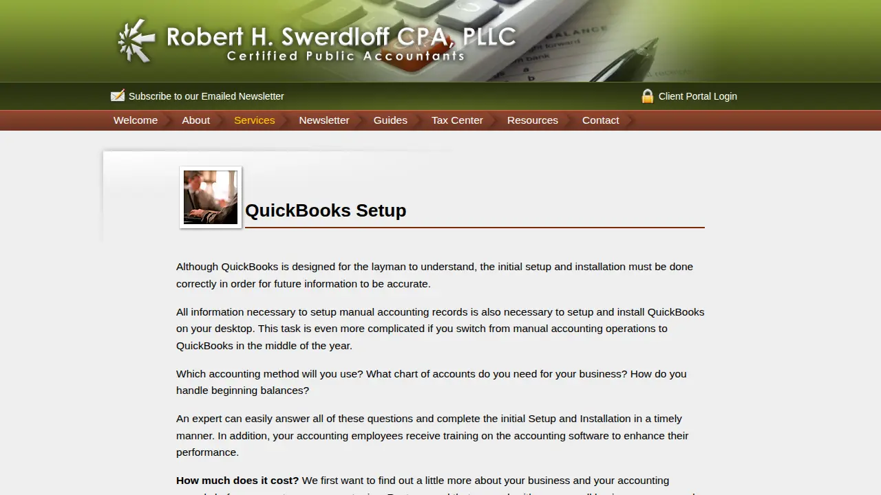Robert H Swerdloff CPA PLLC page