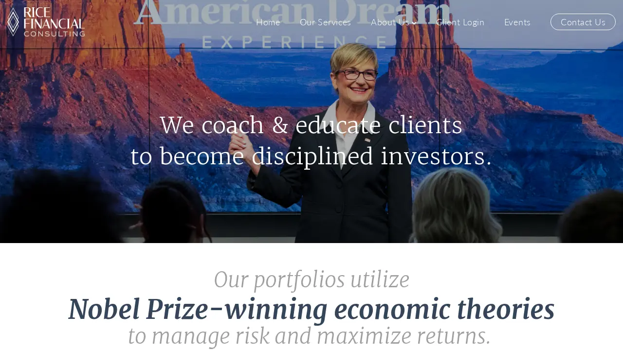 Rice Financial Consulting page