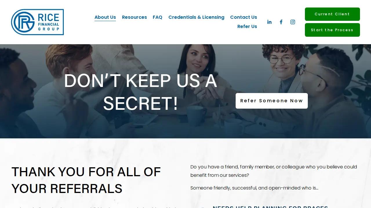 Rice Financial Group page