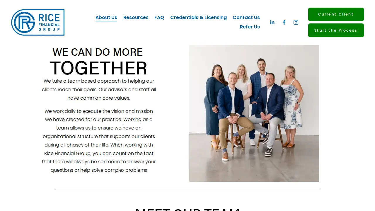 Rice Financial Group page