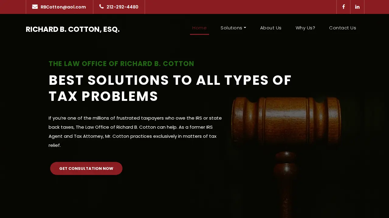 NYC Tax Attorney | Richard B Cotton Tax Lawyer