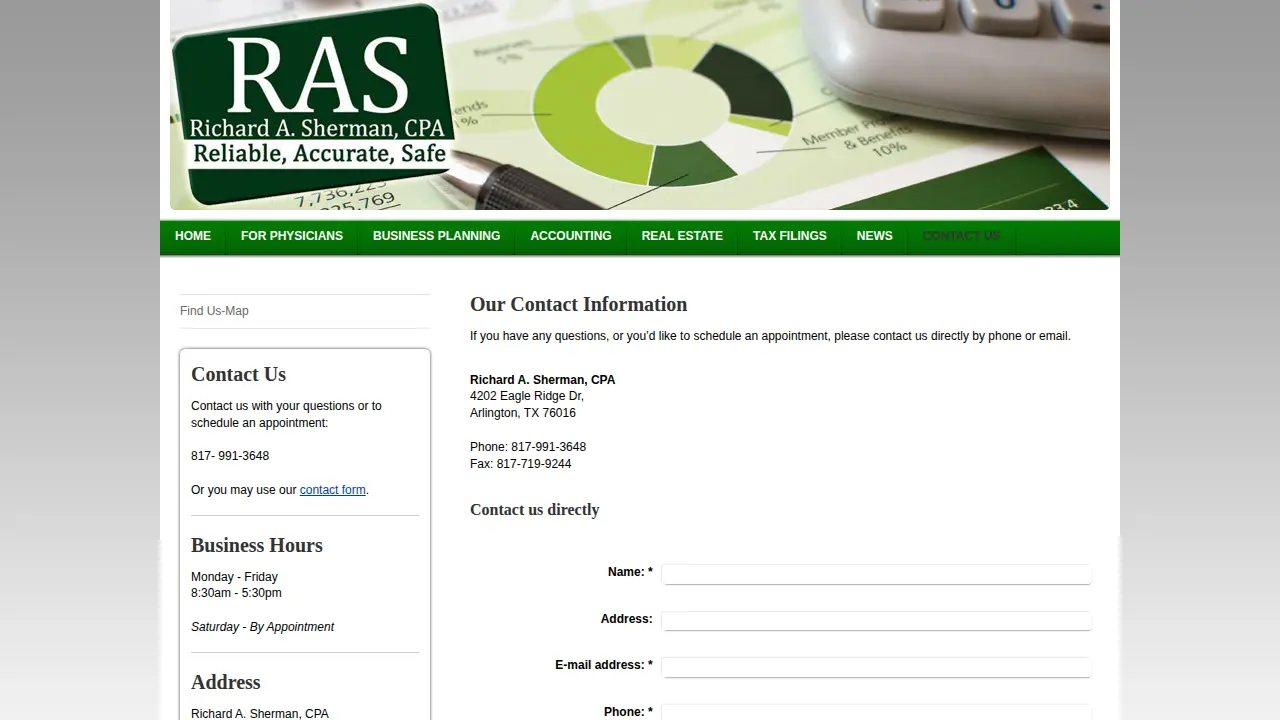Richard A. Sherman, CPA, PLLC page