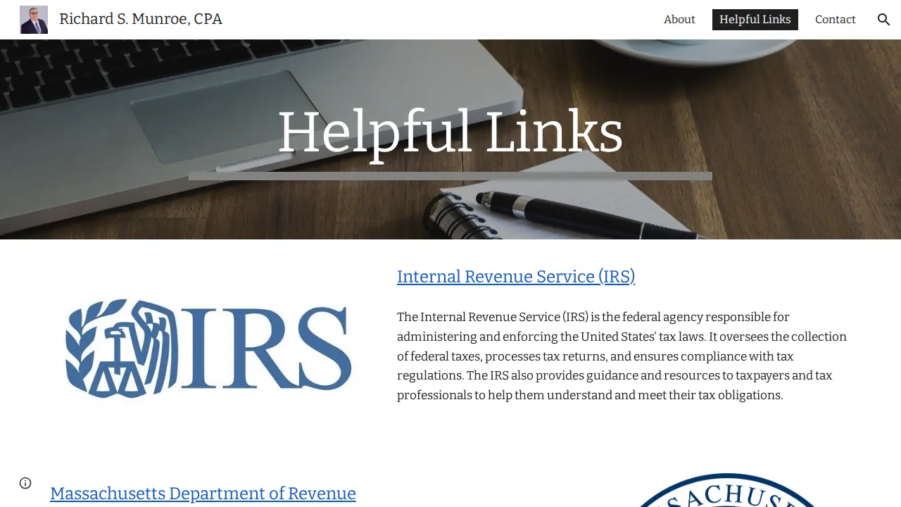 Richard S. Munroe, CPA page