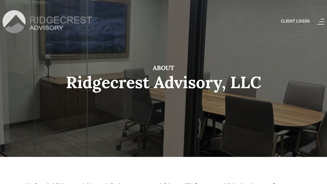 Ridgecrest Advisory page