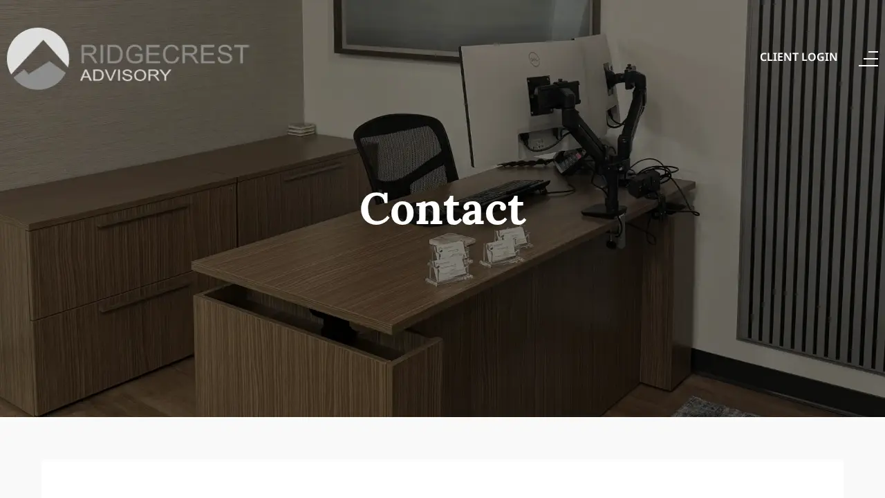 Ridgecrest Advisory page