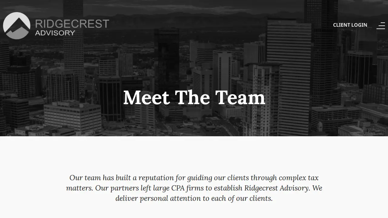 Ridgecrest Advisory page
