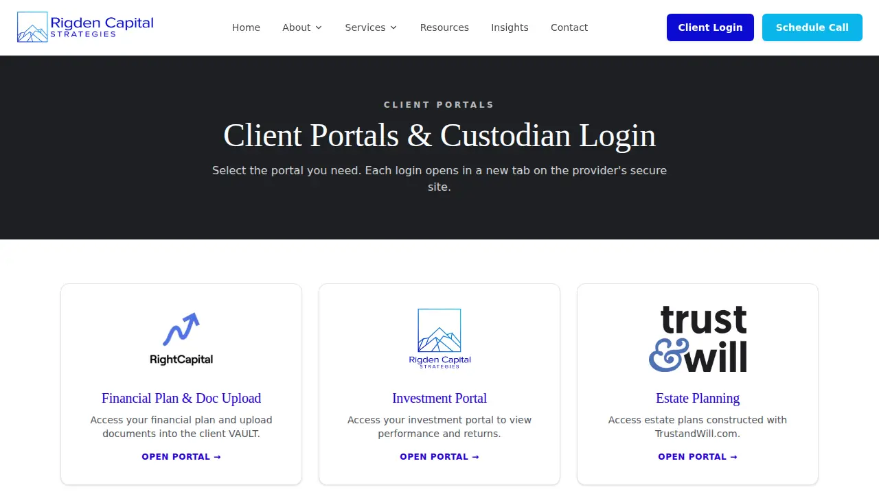 Rigden Capital Strategies page