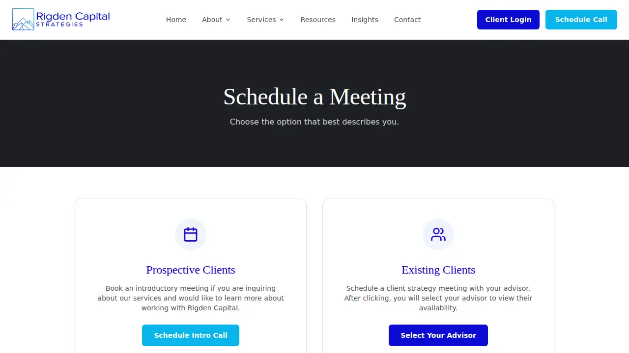 Rigden Capital Strategies page