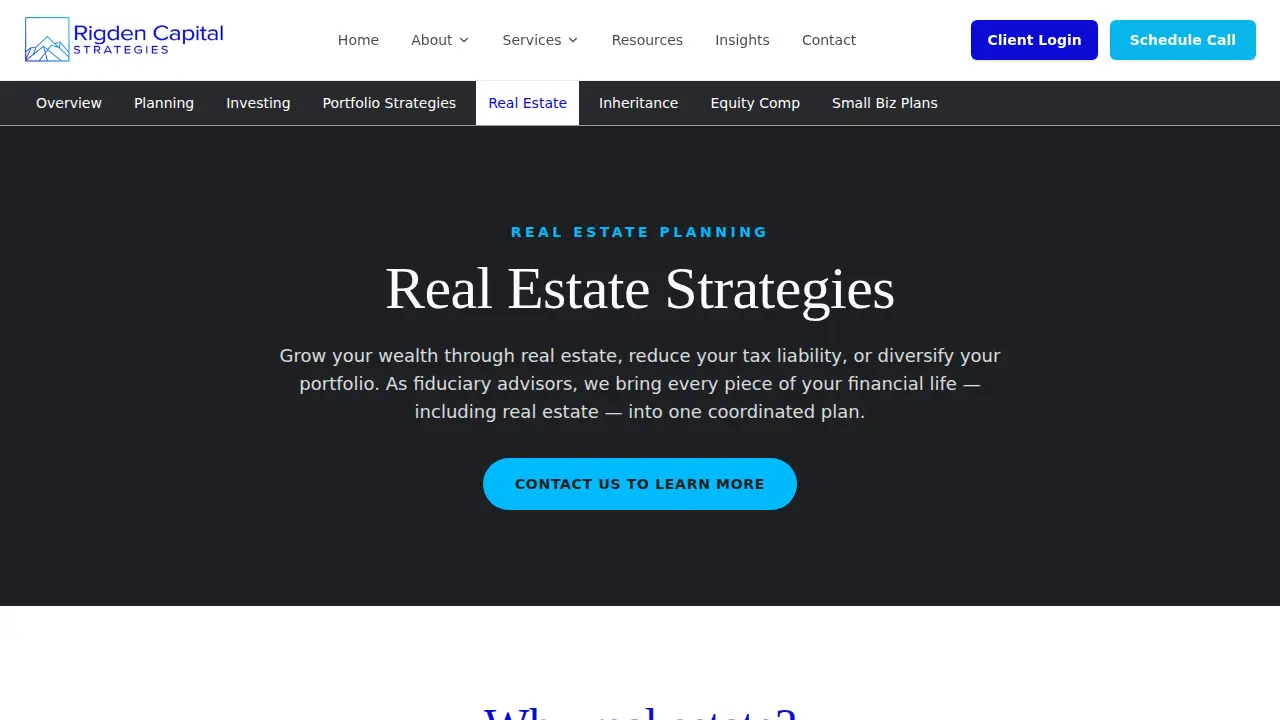 Rigden Capital Strategies page