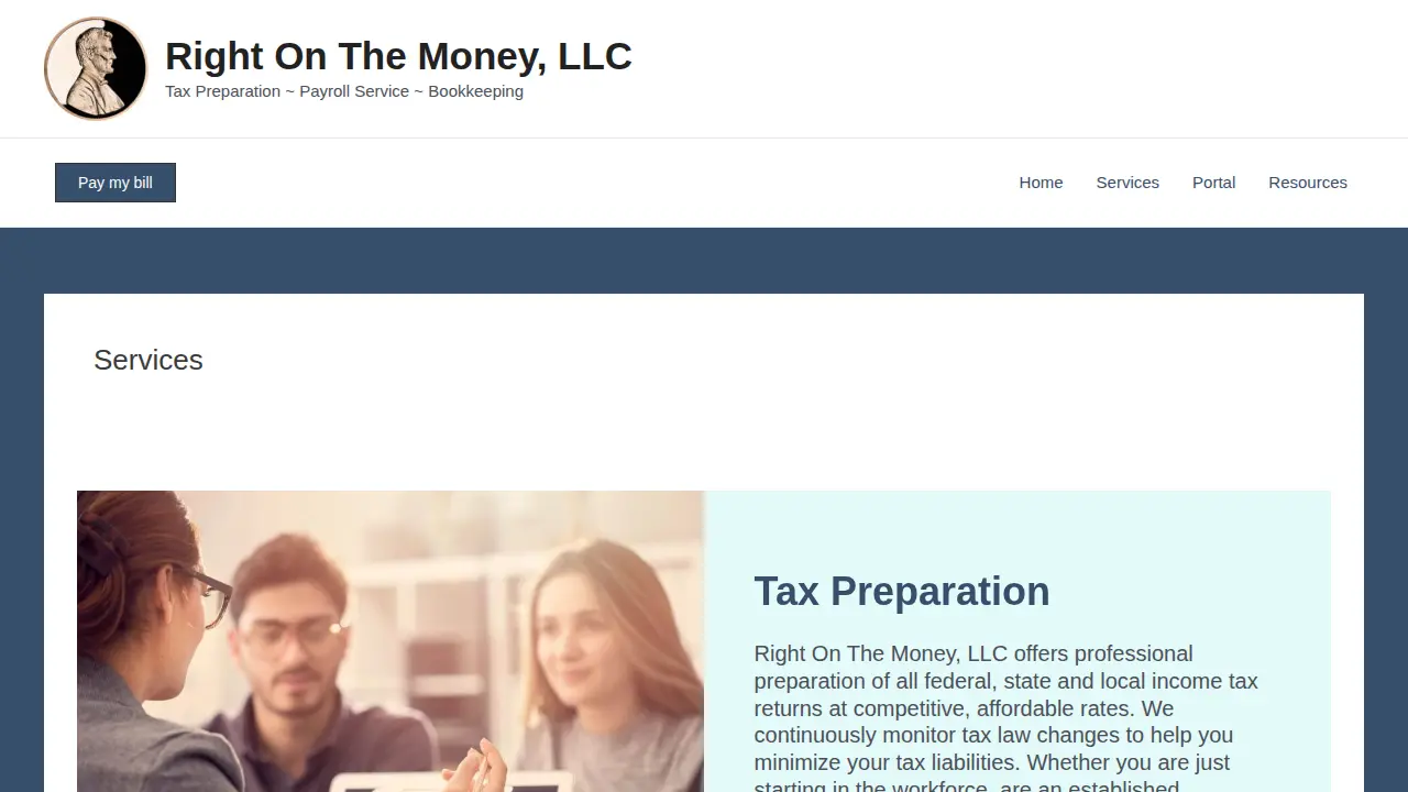 Right On The Money page