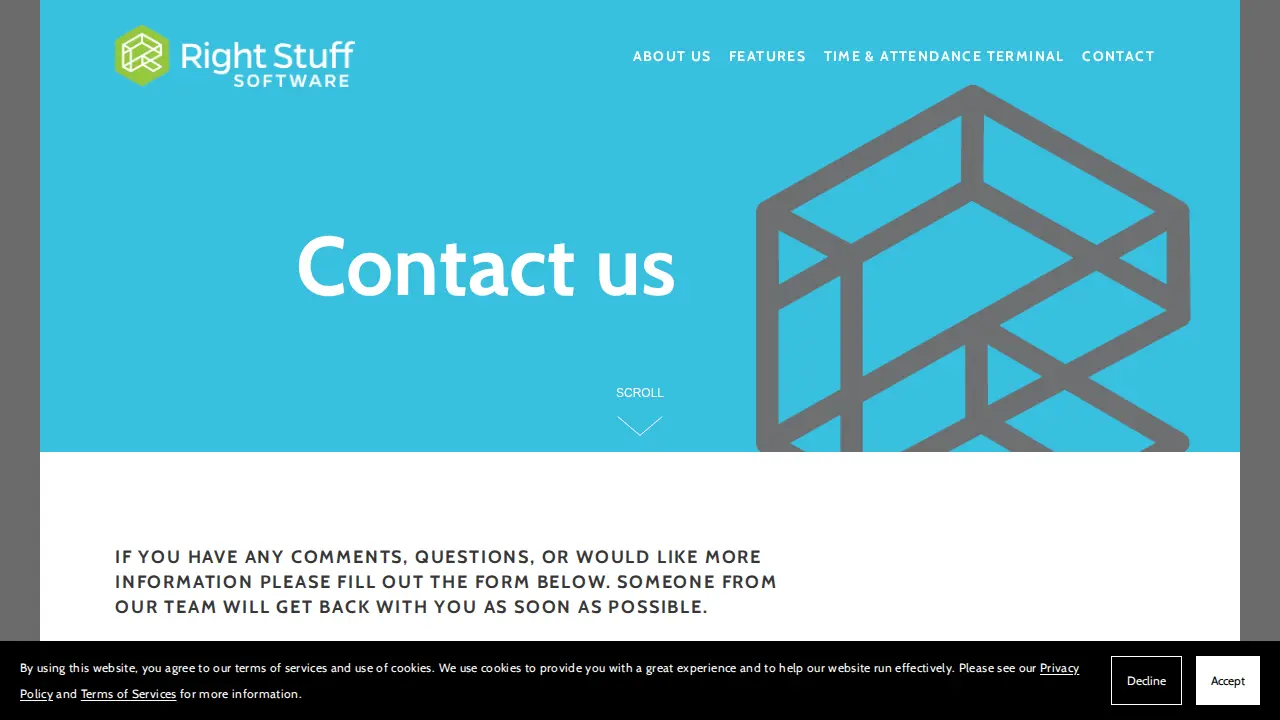 Right Stuff Software Corporation page