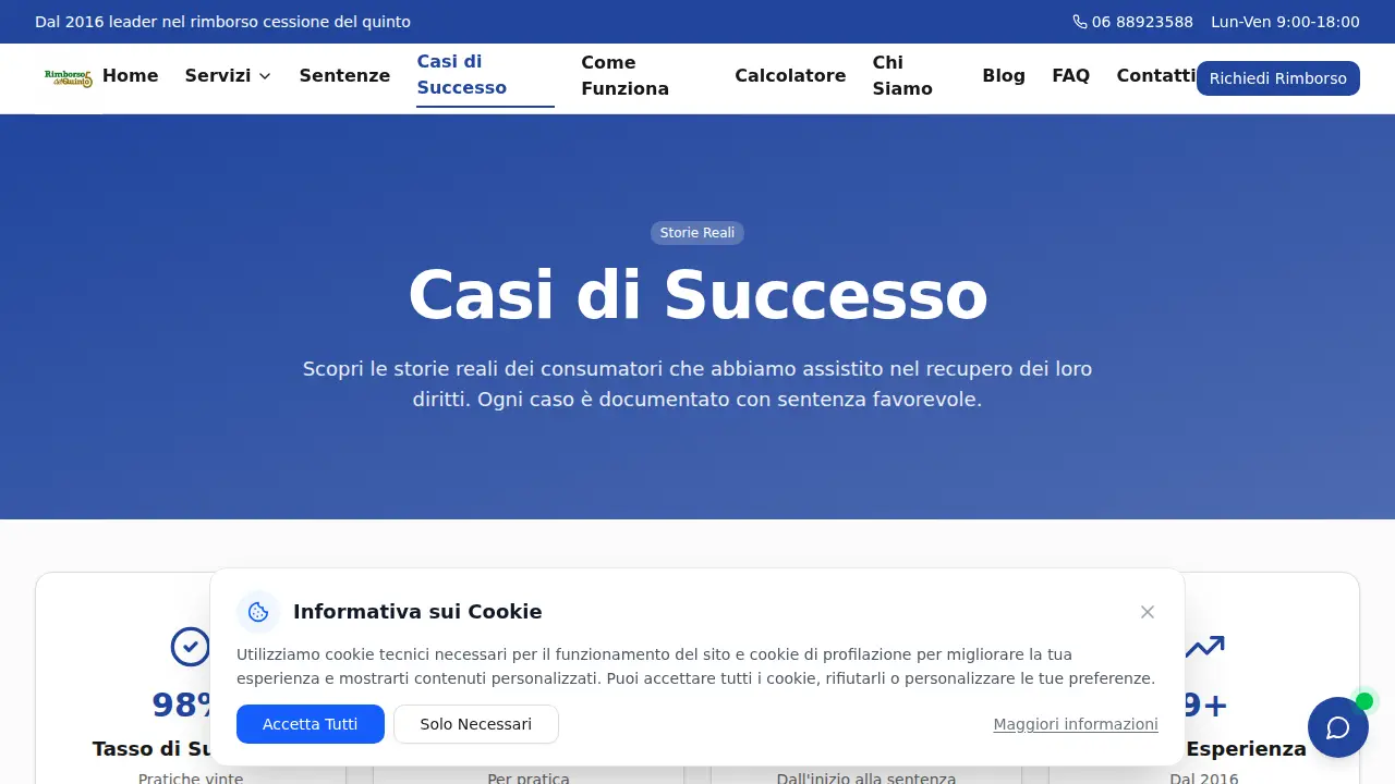 Rimborso Del Quinto page