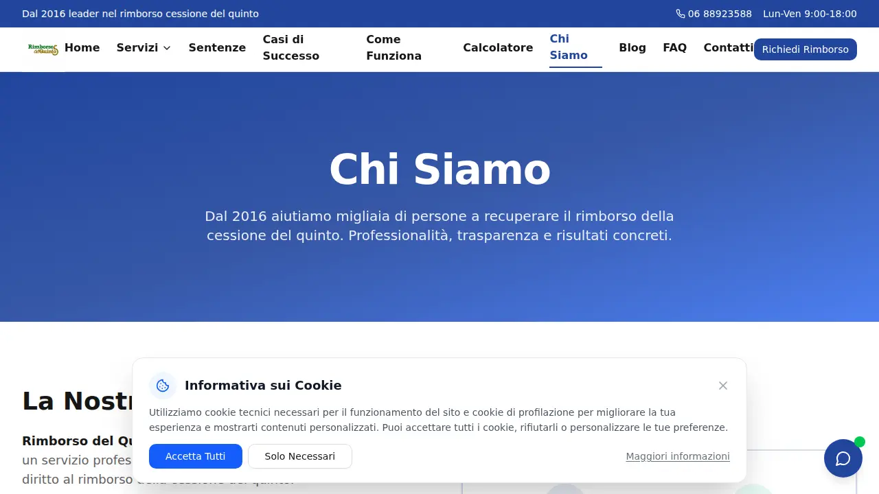 Rimborso Del Quinto page