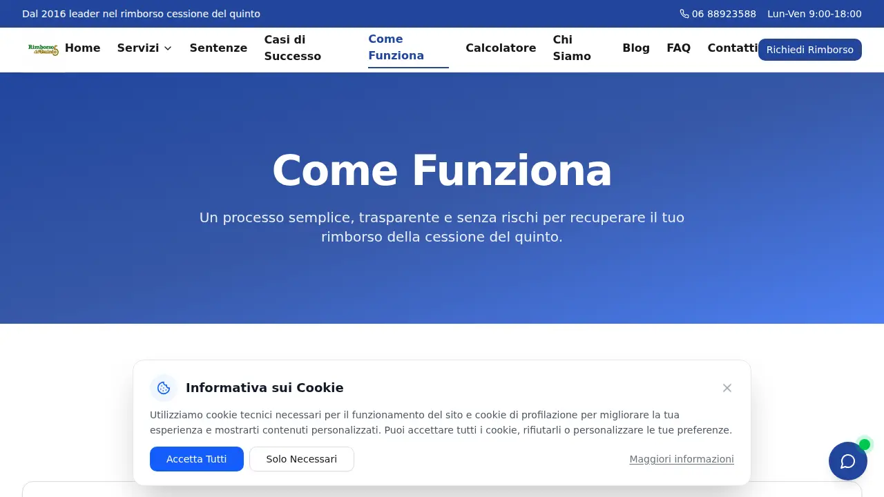 Rimborso Del Quinto page
