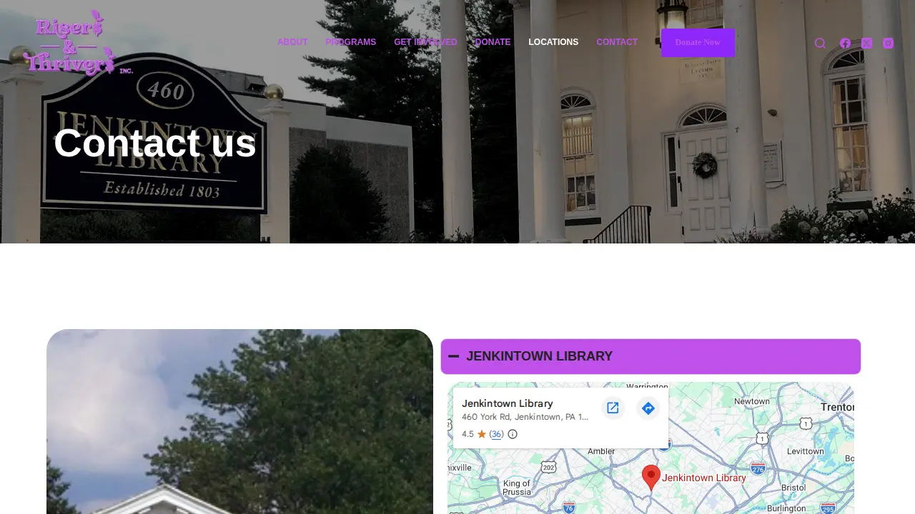 Risers and Thrivers Jenkintown page