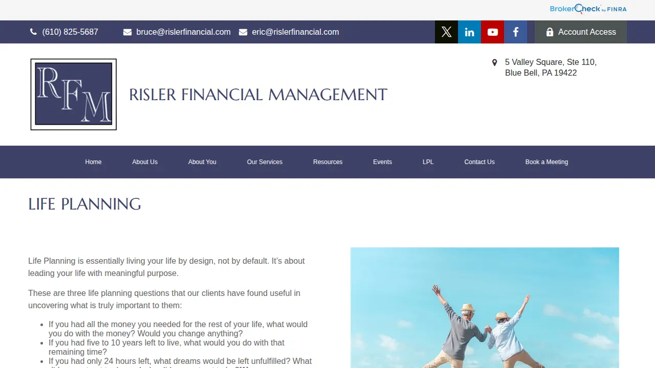 Risler Financial Management page