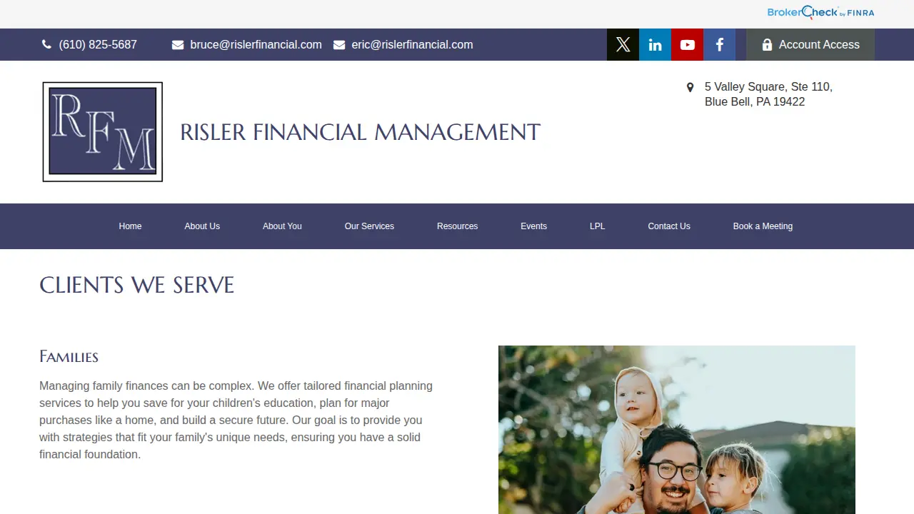 Risler Financial Management page