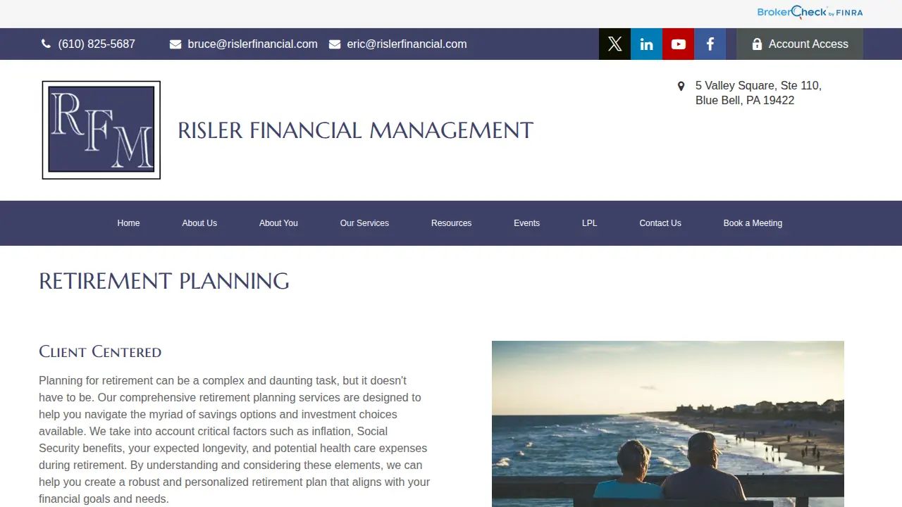 Risler Financial Management page