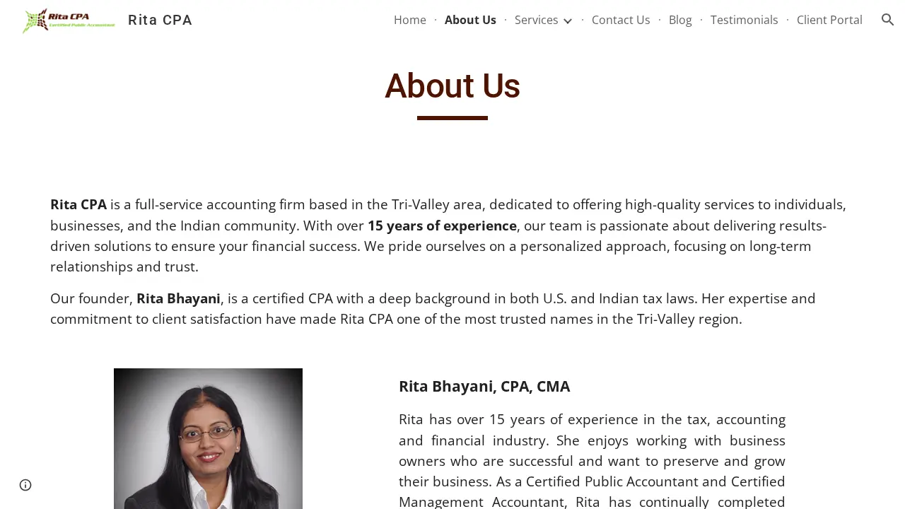 Rita CPA page
