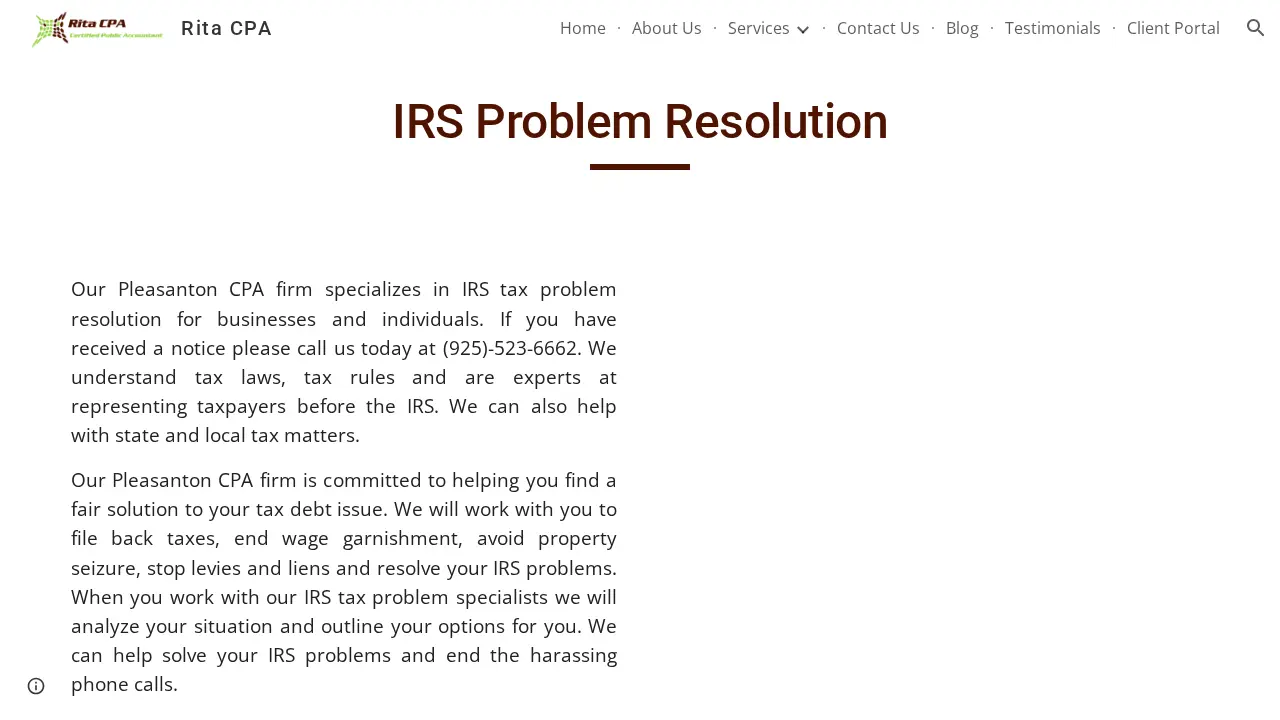 Rita CPA page