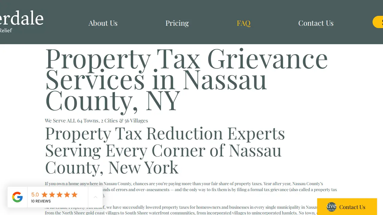 Riverdale Property Tax Relief page