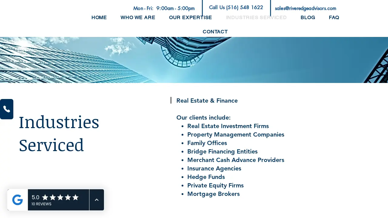 River Edge Advisors page
