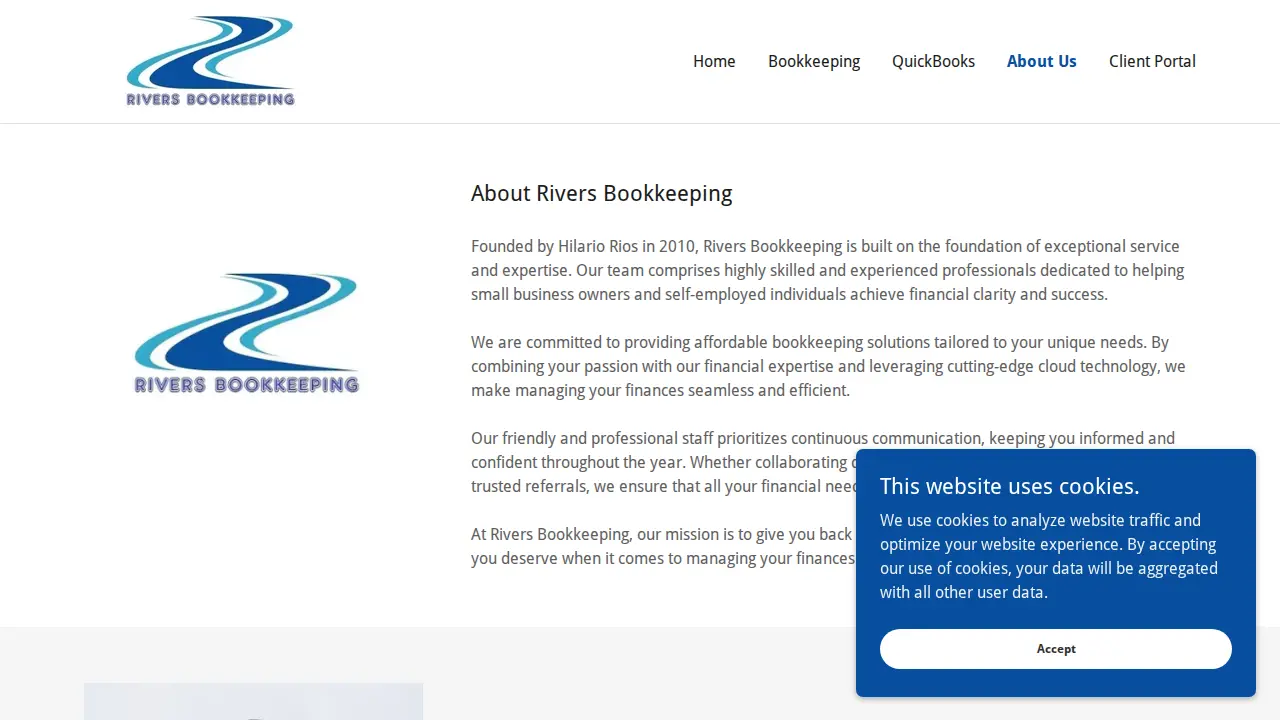 Rivers Bookkeeping page