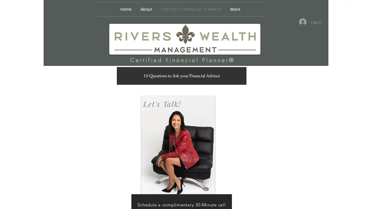 Rivers Wealth Management page