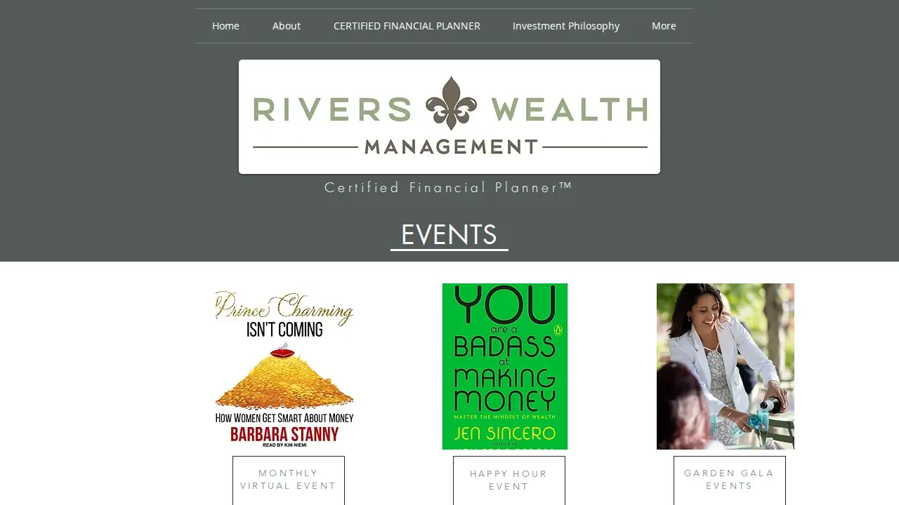 Rivers Wealth Management page