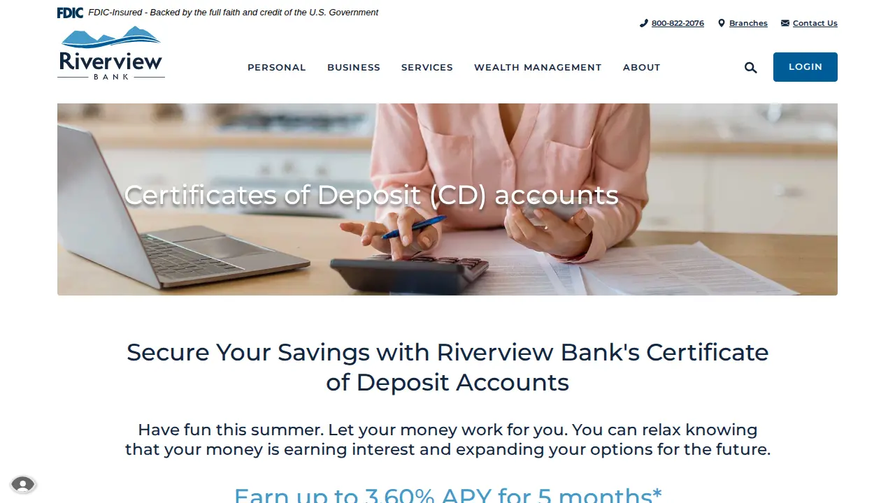 Riverview Bank page