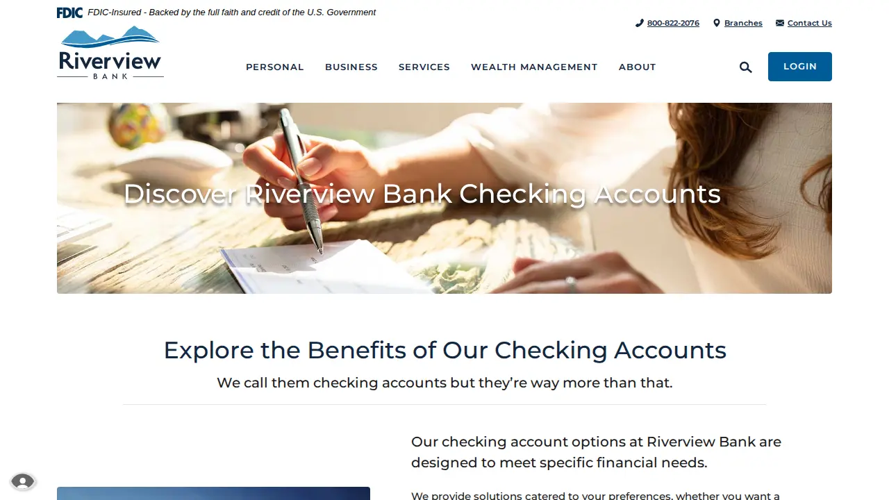 Riverview Bank page