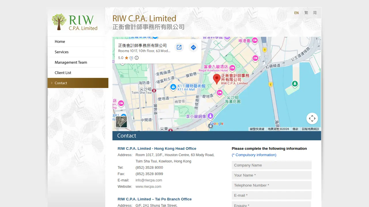 RIW C.P.A. Limited page