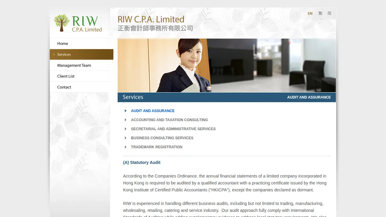 RIW C.P.A. Limited page