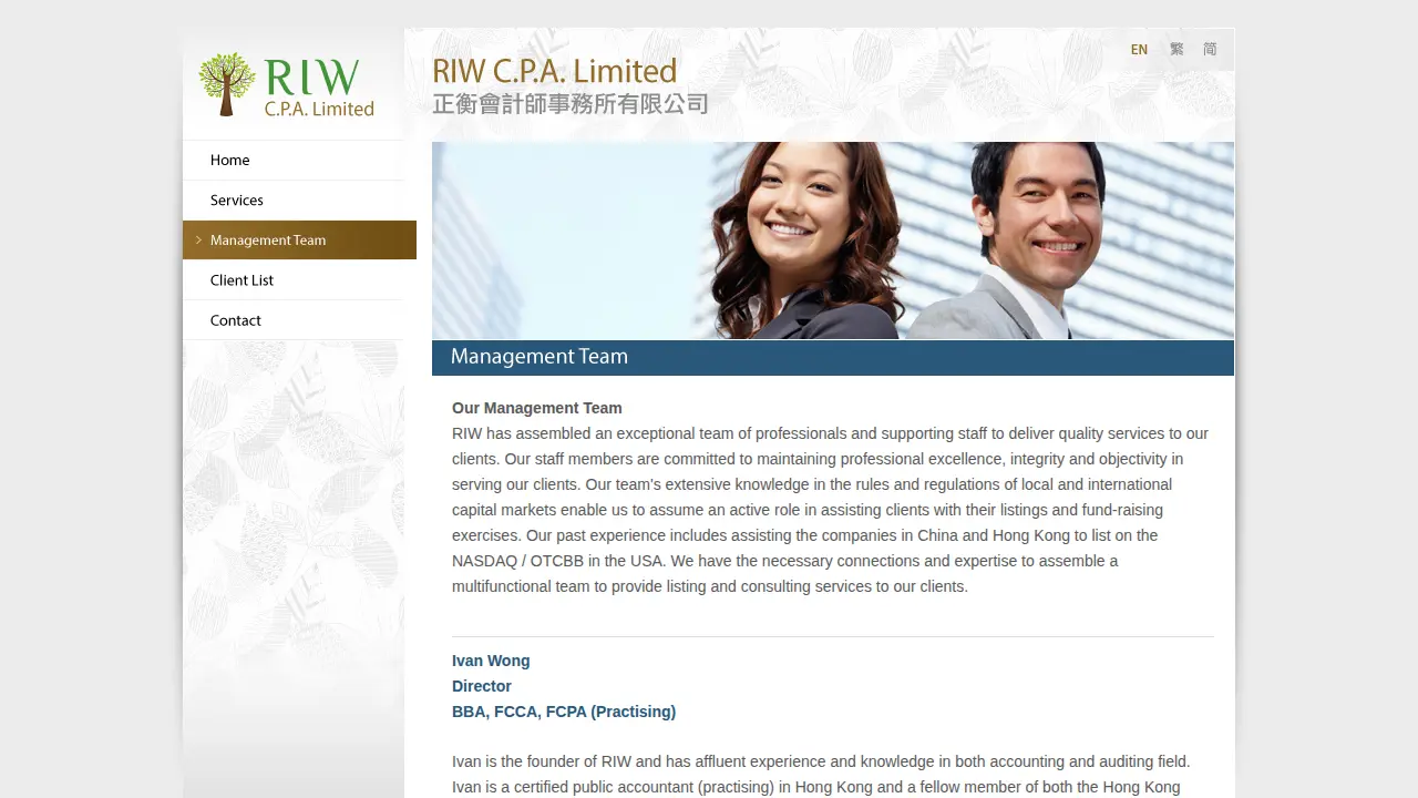 RIW C.P.A. Limited page